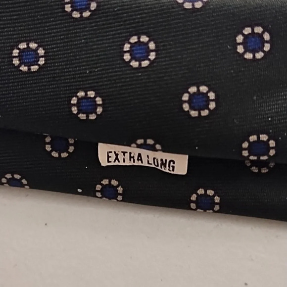 Exrta Long Handsewn Tie Robert Talbott The Shirt Broker Forest Green Navy Tan - Picture 5 of 6